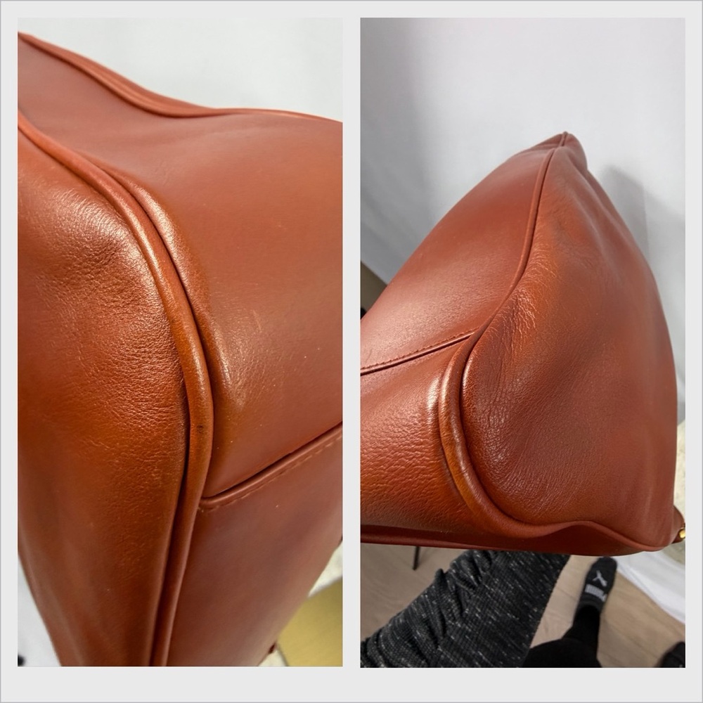 Vintage Gucci Bamboo Handle Cognac Leather Hobo Shoulder Bag - Picture 4 of 13